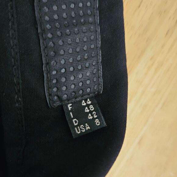 Marithe Francois Girbaud Black Button Front Blouse Pockets Gathering Sz 8 EUC - Picture 4 of 8